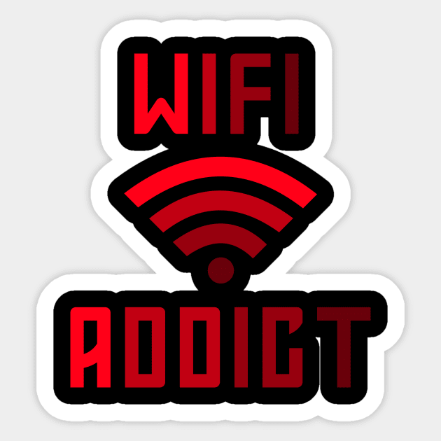 Wifi Addict Sticker by Migueman